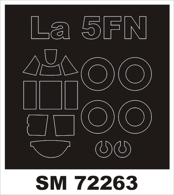 Lavochkin La-5FN 	 (outside canopy frame mask) (designed to be used with Kovozavody Prostejov kits)