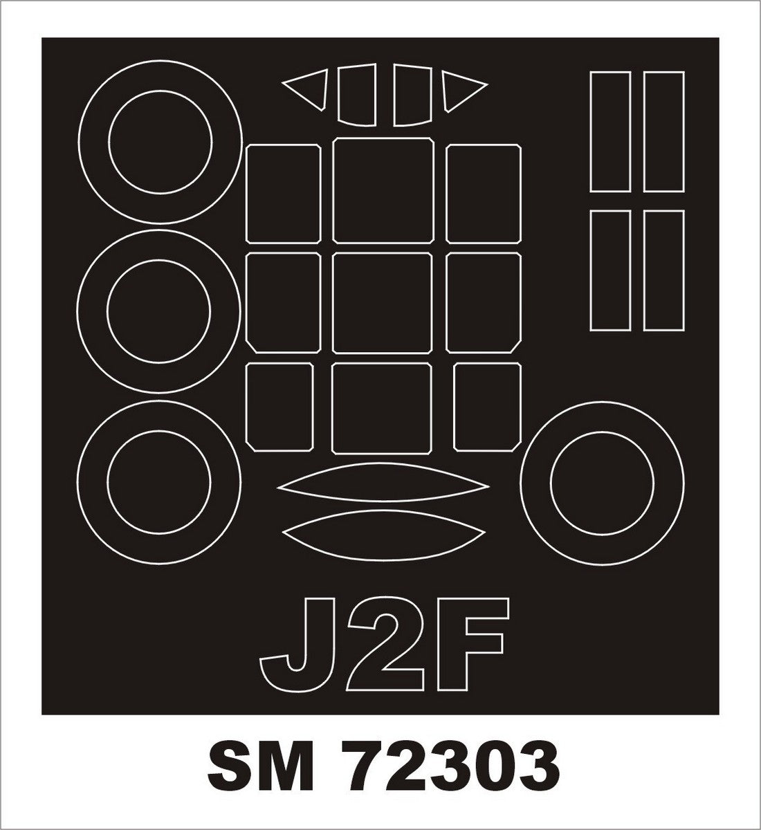 Grumman J2F-1/J2F-6 Duck (outside canopy frame mask) (designed to be used with Valom kits)
