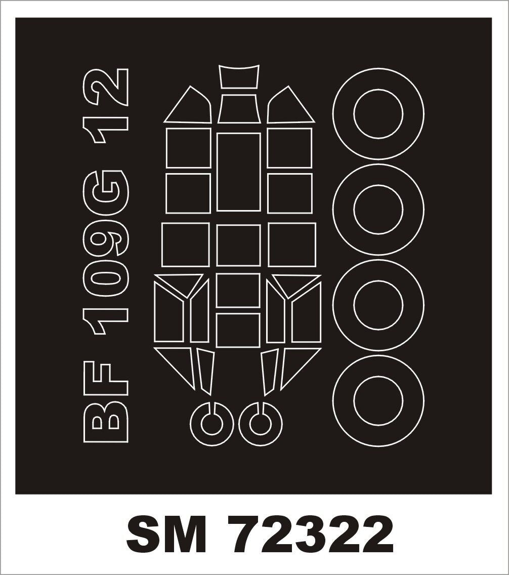 Messerschmitt Bf-109G-12 canopy frame paint mask (outside only) (designed to be used with AZ Models kits)