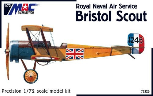 Mac Distribution 1/72 Bristol Scout with decals for Royal Naval Air Service 72123