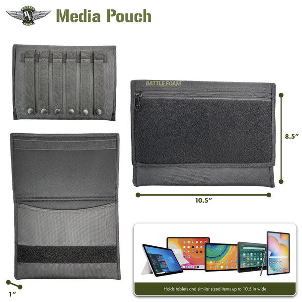 Battle Foam Media Pouch P.A.C.K. Molle Accessory (Black) BF-MIS-MA1TB