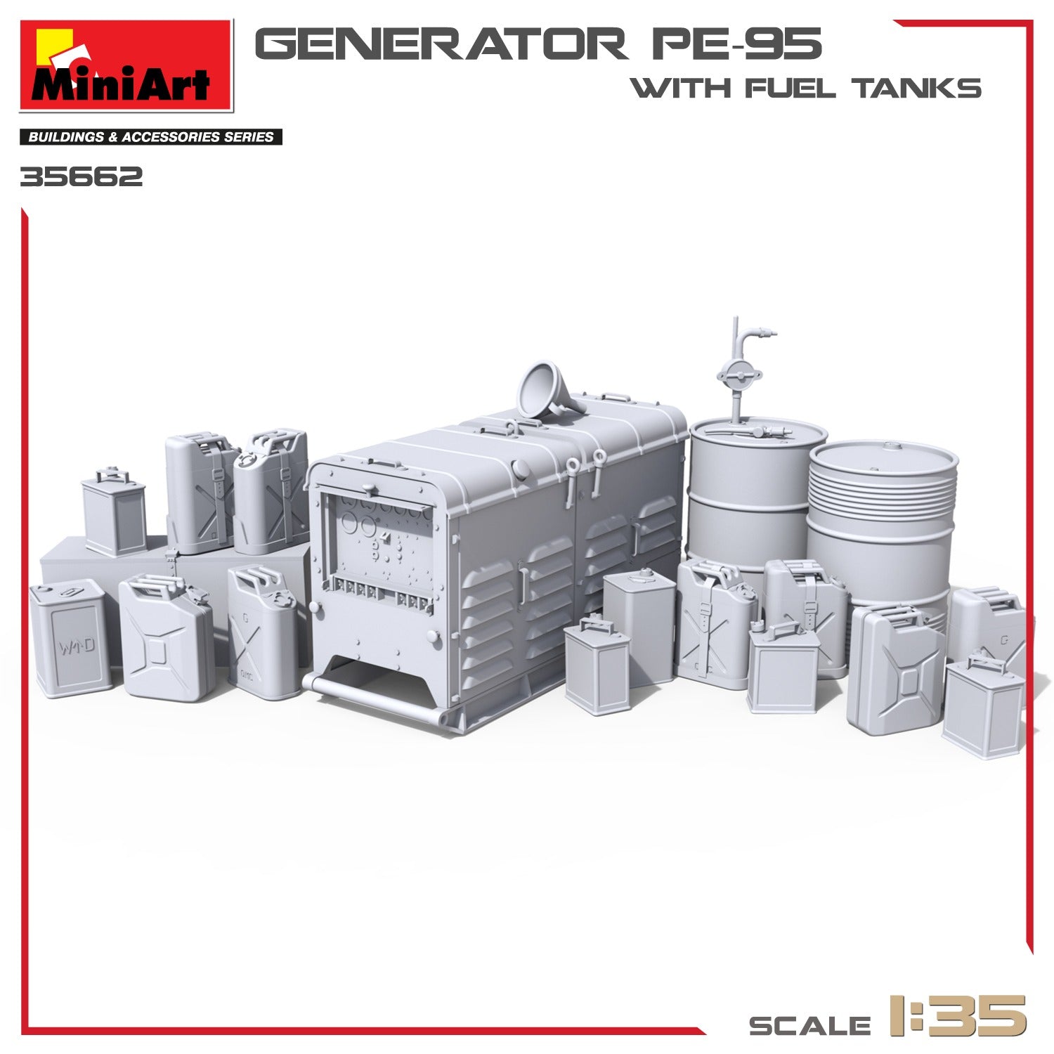 Miniart 1/35 Generator Pe-95 With Fuel Tanks 35662