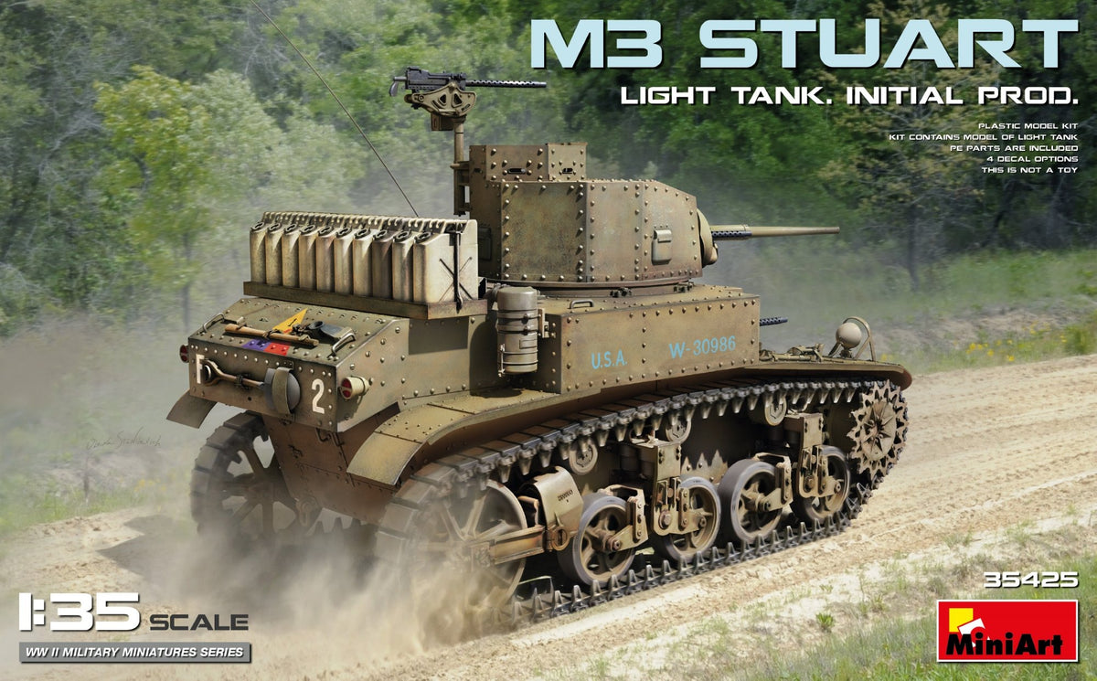 Miniart 1/35 M3 Stuart Light Tank, Initial Prod 35425