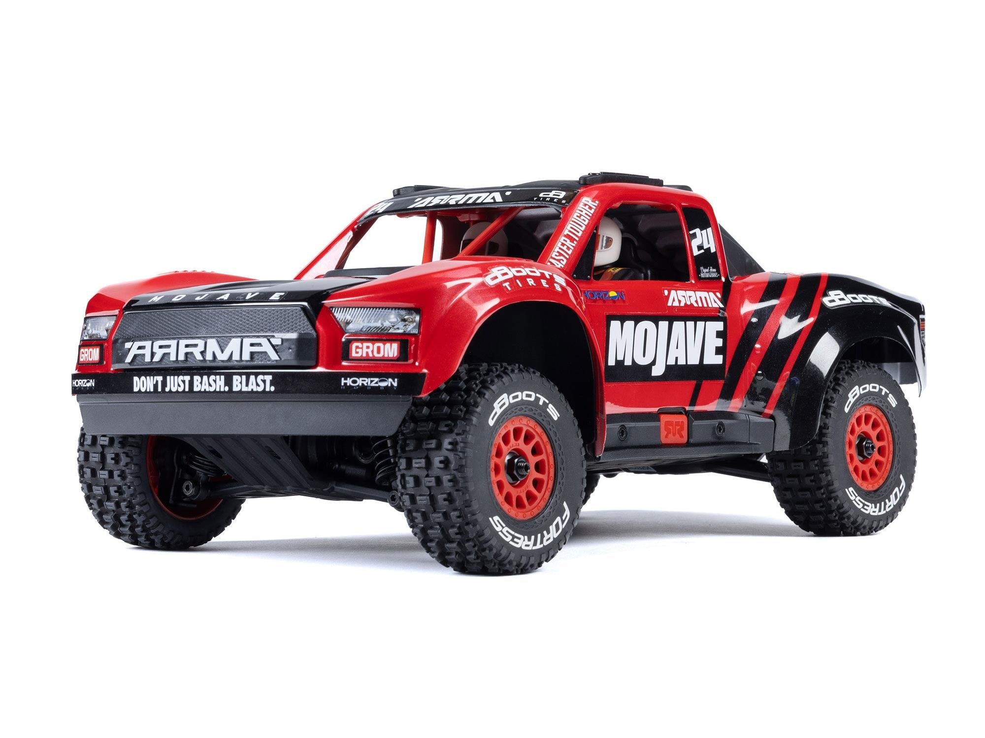 Arrma 1/18 Mojave Grom Mega 380 Brushed 4X4 Small Scale Desert Truck Rt Red C-Ara2104T1