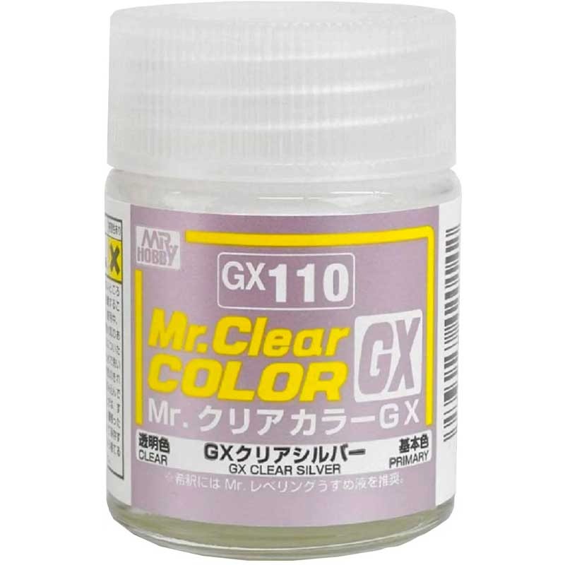 Mr Hobby Mr Clear Color GX 18ml GX-110 Clear Silver