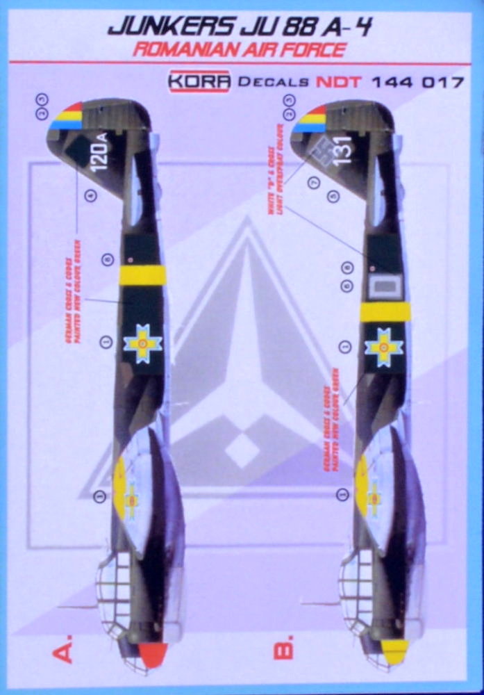 Junkers Ju-88A-4 Romanian Air Force (designed to be used with Minicraft kits)