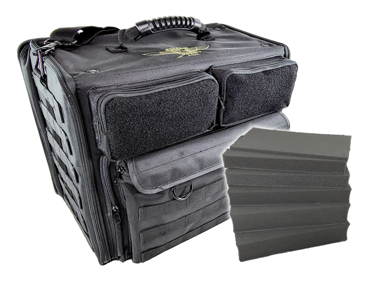 Battle Foam (432") P.A.C.K. 432 2.0 Molle Horizontal Pluck Foam Load Out (Black) BF-BB432MB2-PFH