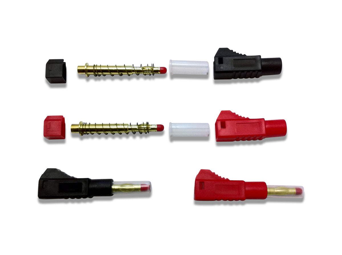 4.0mm Shielded Gold Plug (Red&amp;Black) 2prs