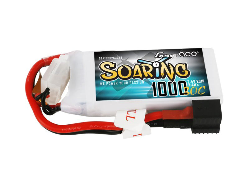 Li-Po 2S 7.4V 1000mAh 30C Soaring with EC3/XT60/T-Type