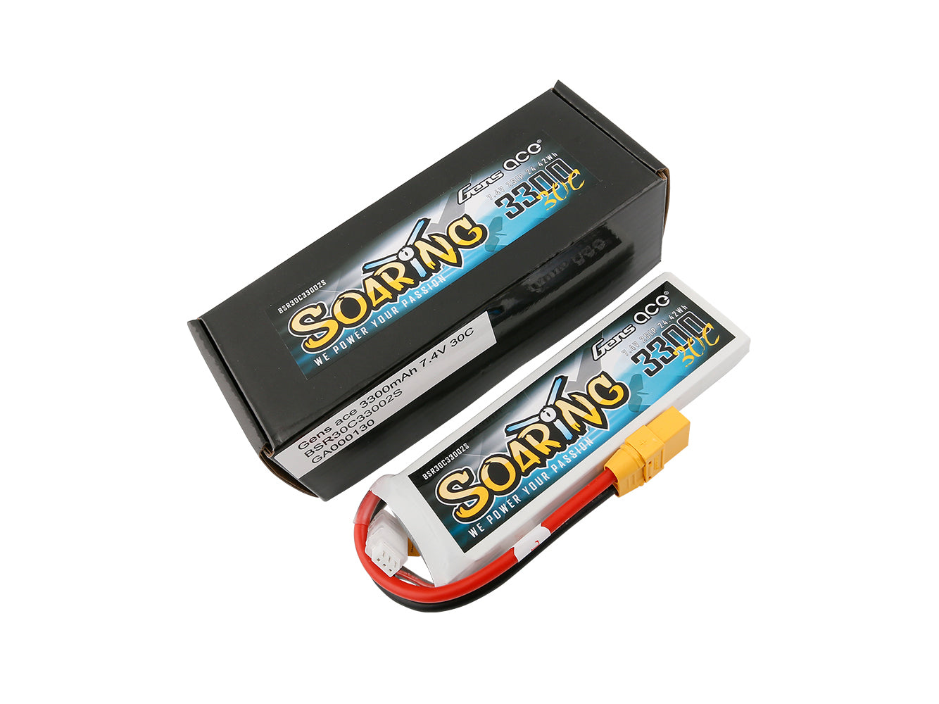 Li-Po 2S 7.4V 3300mAh 30C Soaring with XT90