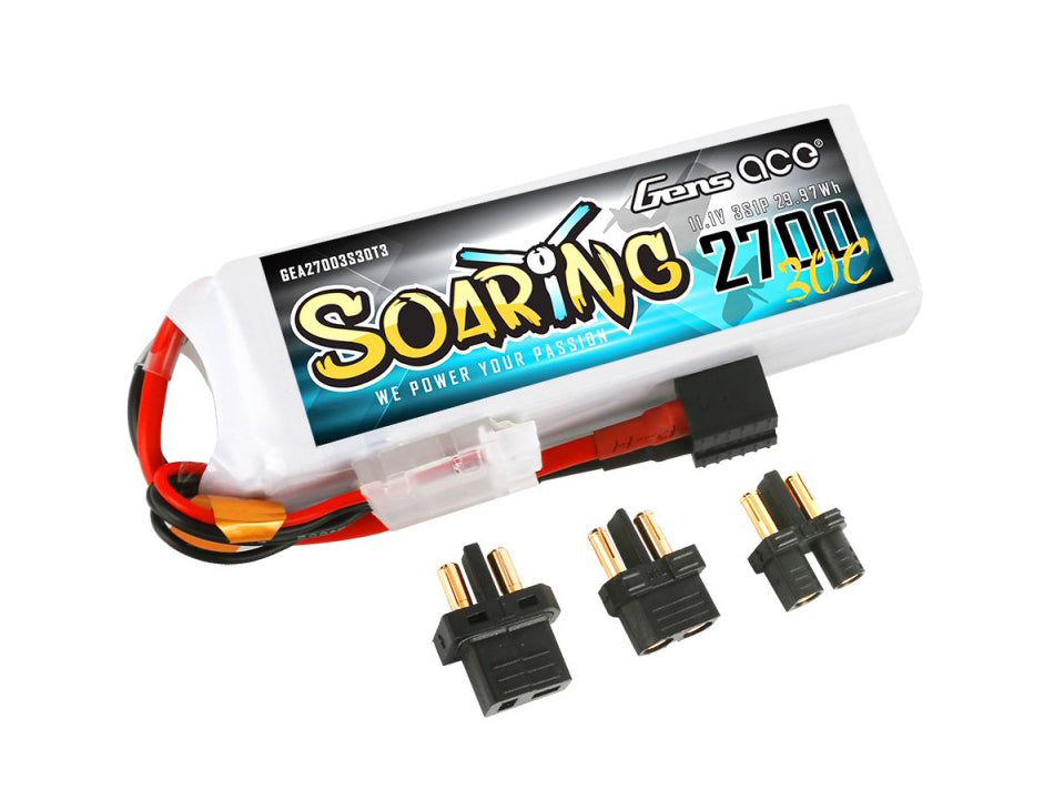 Li-Po 3S 11.1V 2700mAh 30C Soaring with EC3/XT60/T-Type