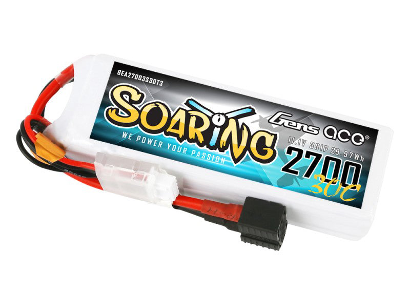 Li-Po 3S 11.1V 2700mAh 30C Soaring with EC3/XT60/T-Type