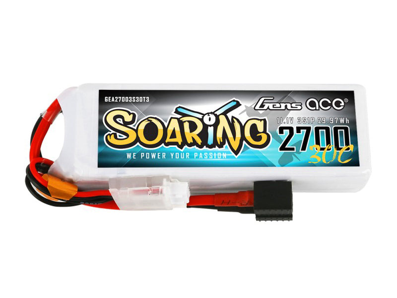 Li-Po 3S 11.1V 2700mAh 30C Soaring with EC3/XT60/T-Type