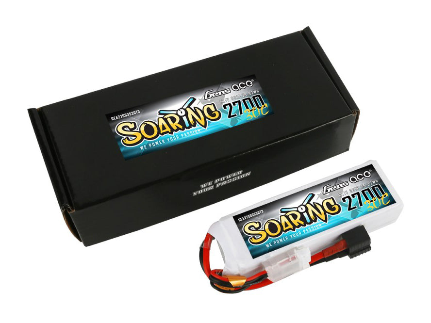 Li-Po 3S 11.1V 2700mAh 30C Soaring with EC3/XT60/T-Type