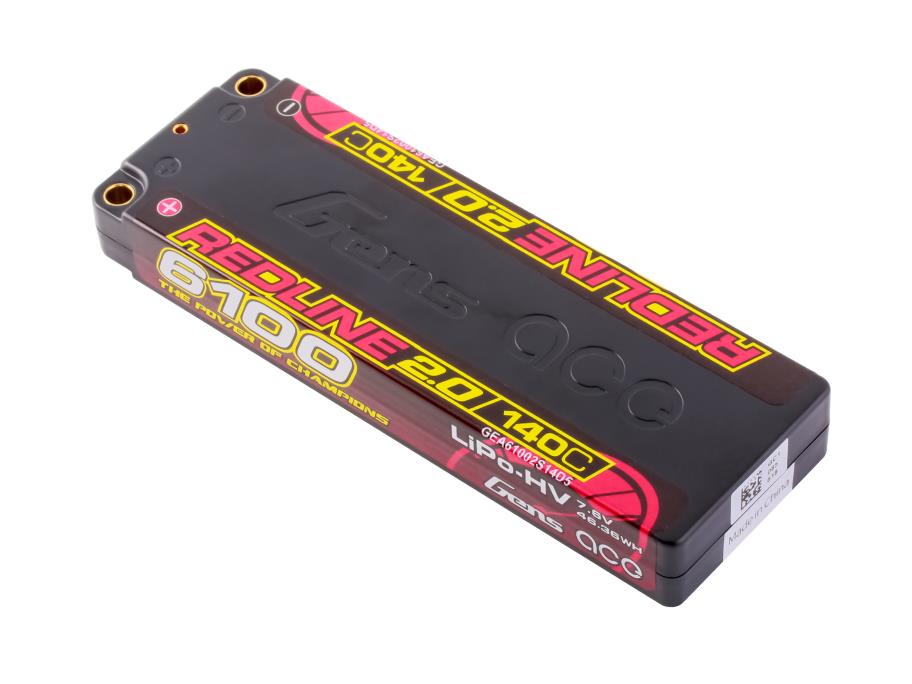 Li-Po HV Car Hard Case 2S1P 7.6V 6100mAh 140C RL2 with 5mm