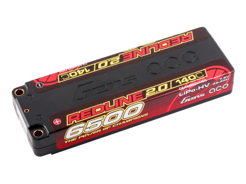 Li-Po HV Car Hard Case 2S1P 7.6V 6500mAh 140C RL2 with 5mm