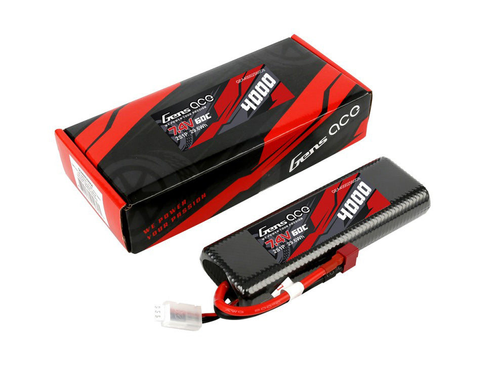 Li-Po Car Hard Case 2S 7.4V 4000mAh 60C Bashing with T-Type