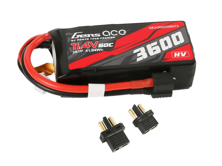 Li-Po 3S 11.4V HV 3600mAh 60C with XT60/T-Type