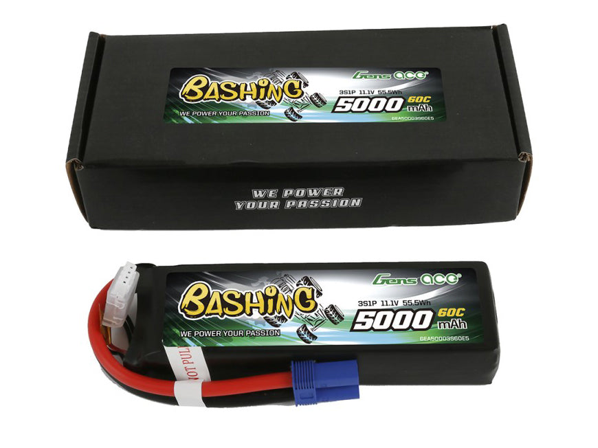 Li-Po Car 3S 11.1V 5000mAh 60C Bashing with EC5