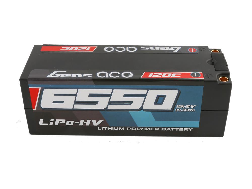 Li-Po HV Car Hard Case 4S 15.2V 6550mAh 120C with 5mm