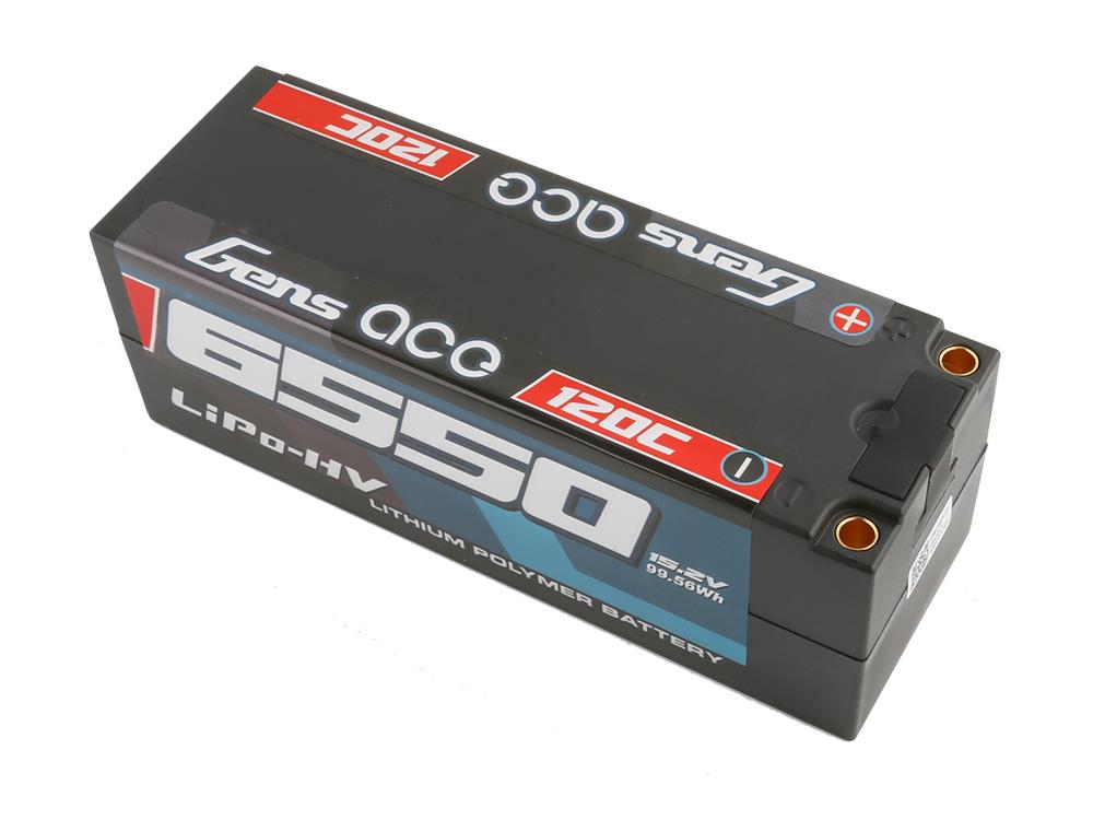 Li-Po HV Car Hard Case 4S 15.2V 6550mAh 120C with 5mm