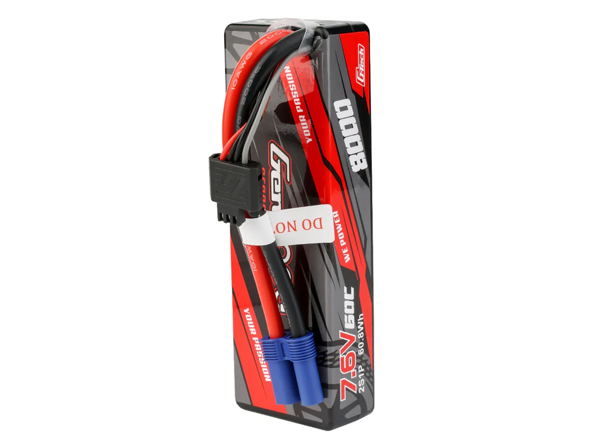 Li-Po Hard Case G-Tech 2S 7.6V 8000mah 60C with EC5