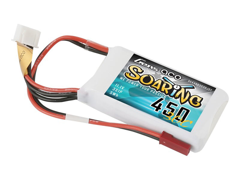 Li-Po 3S 11.1V 450mAh 30C Soaring with JST-SYP