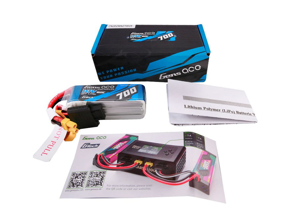 Li-Po G-Tech 3S 11.1V 700mAh 60C with XT30