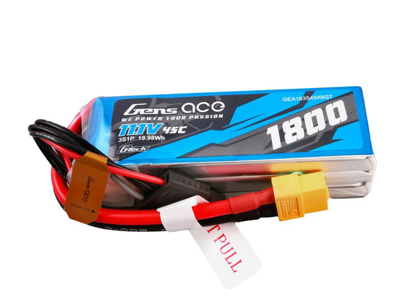 Li-Po G-Tech 3S 11.1V 1800mAh 45C with XT60