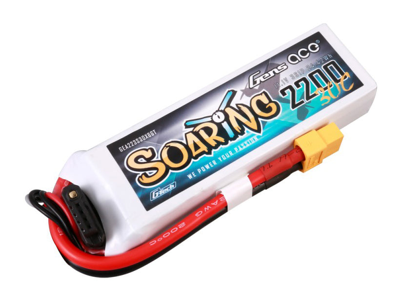 Li-Po G-Tech 3S 11.1V 2200mAh 30C Soaring with XT60