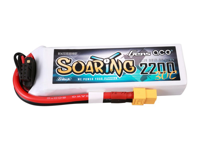 Li-Po G-Tech 3S 11.1V 2200mAh 30C Soaring with XT60