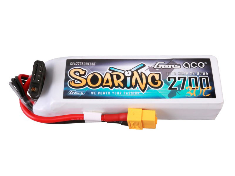 Li-Po G-Tech 3S 11.1V 2700mAh 30C Soaring with XT60