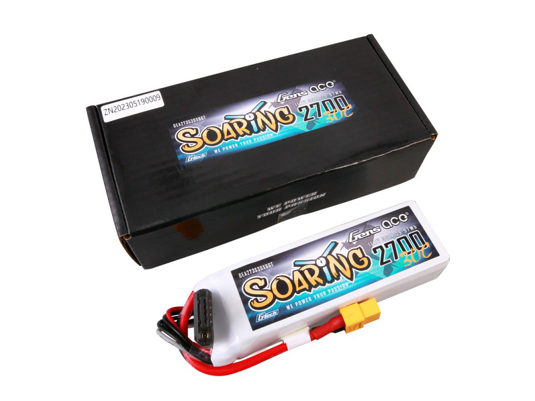 Li-Po G-Tech 3S 11.1V 2700mAh 30C Soaring with XT60