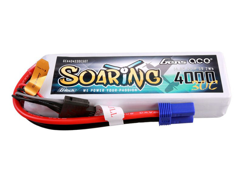 Li-Po G-Tech 4S 14.8V 4000mAh 30C Soaring with EC5