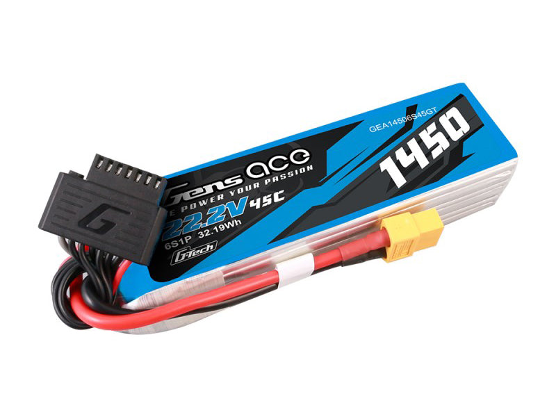 Li-Po G-Tech 6S 22.2V 1450mAh 45C with XT60