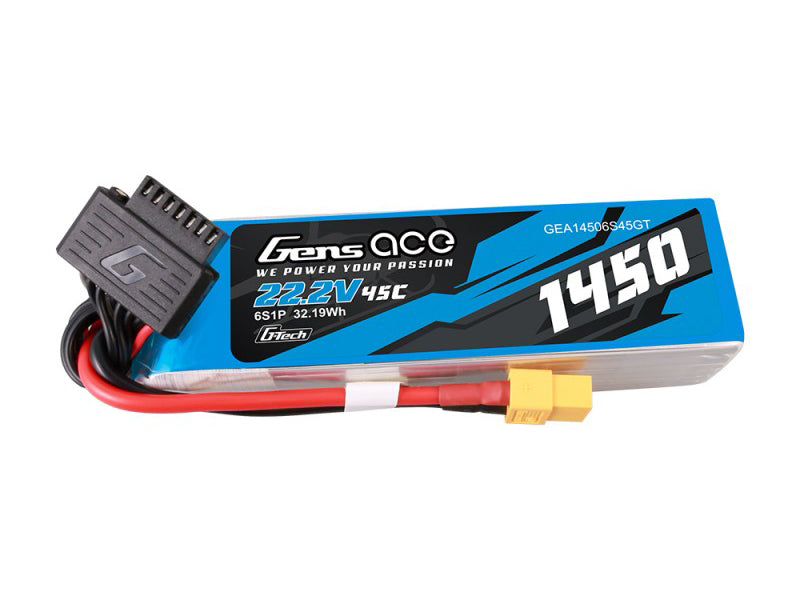 Li-Po G-Tech 6S 22.2V 1450mAh 45C with XT60