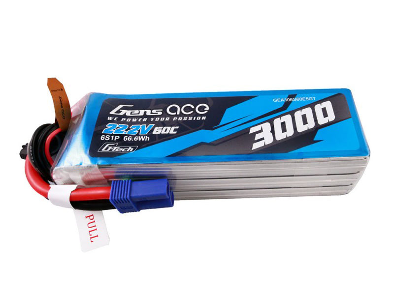 Li-Po G-Tech 6S 22.2V 3000mAh 60C with EC5