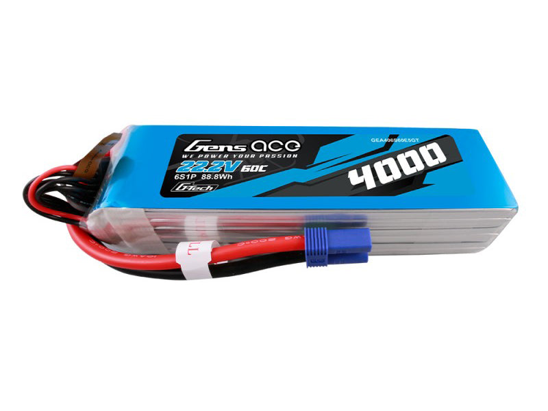 Li-Po G-Tech 6S 22.2V 4000mAh 60C with EC5