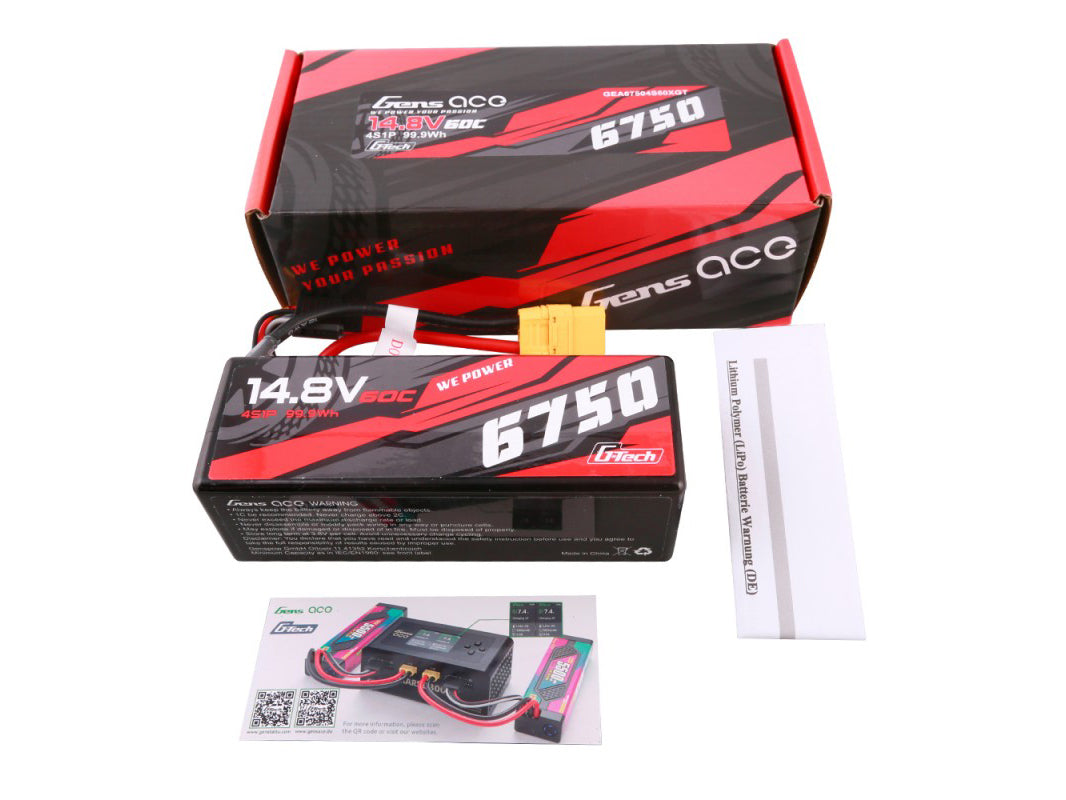 Li-Po Car G-Tech 4S 14.8V 6750mAh 60C with XT90