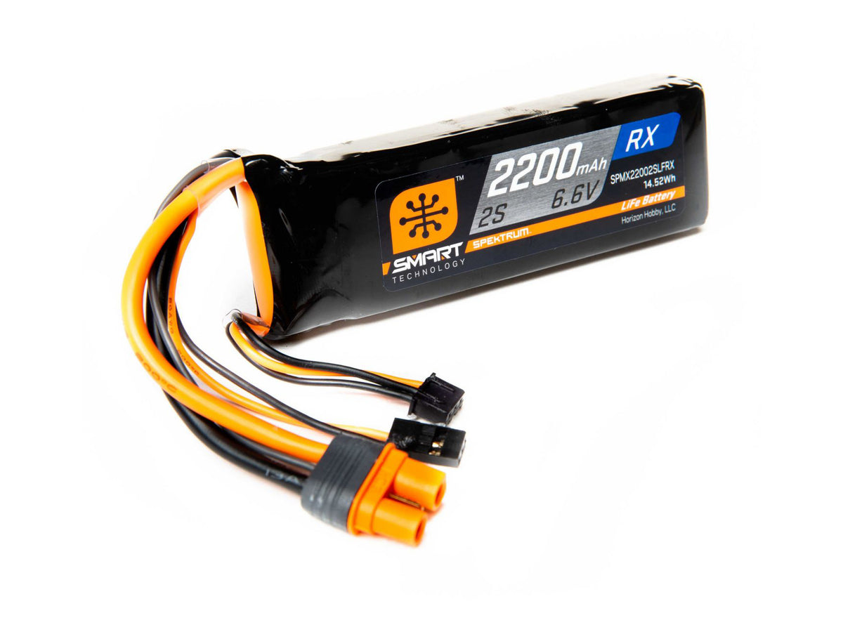 2200mAh 2S 6.6V Smart LiFe Receiver Battery; IC3