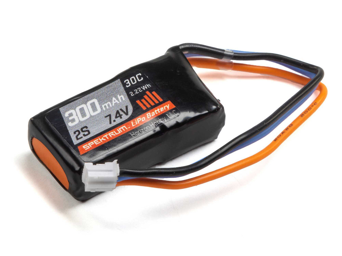 7.4V 300mAh 2S 30C LiPo Battery: PH