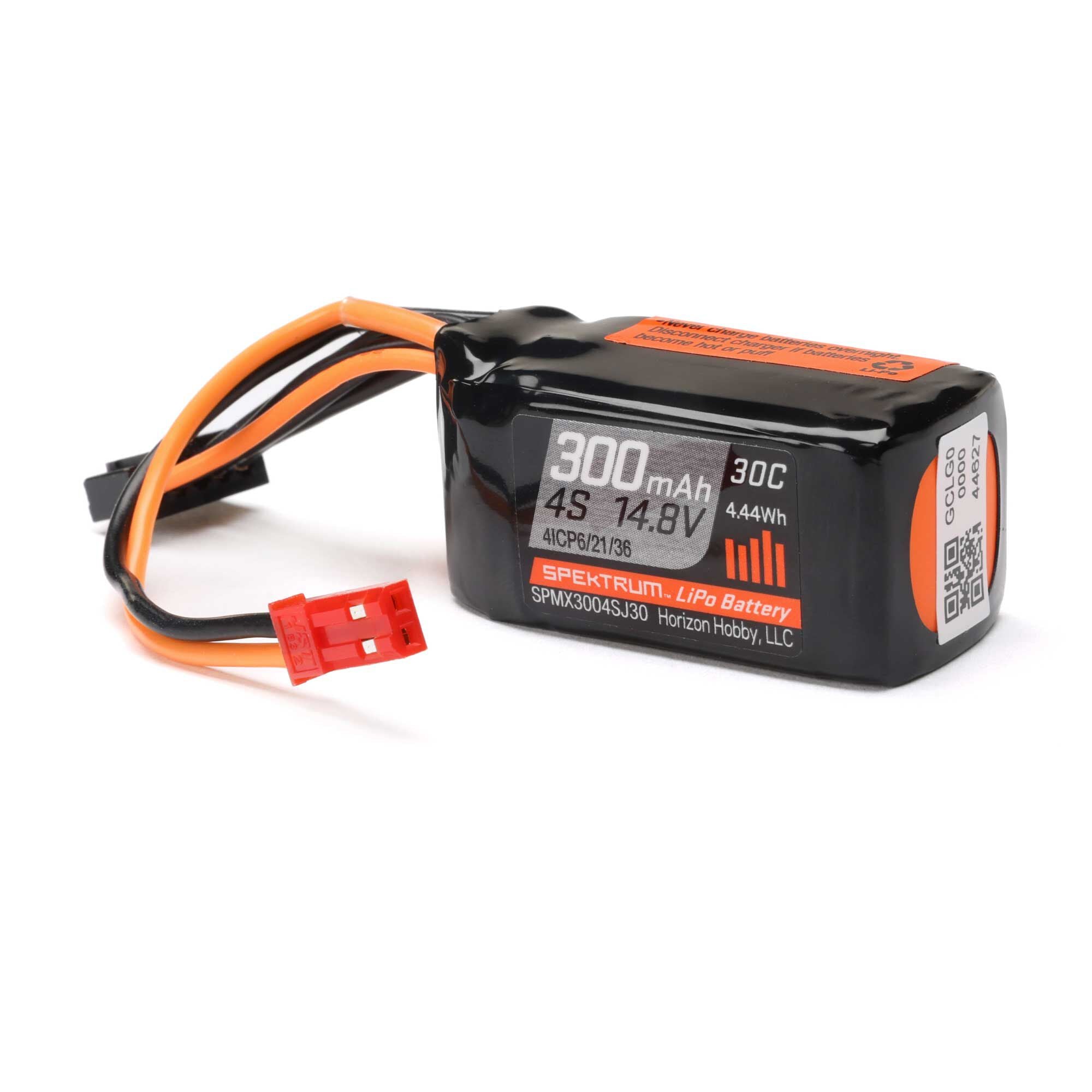 4S 14.8V 300mAh 30C LiPo Battery JST