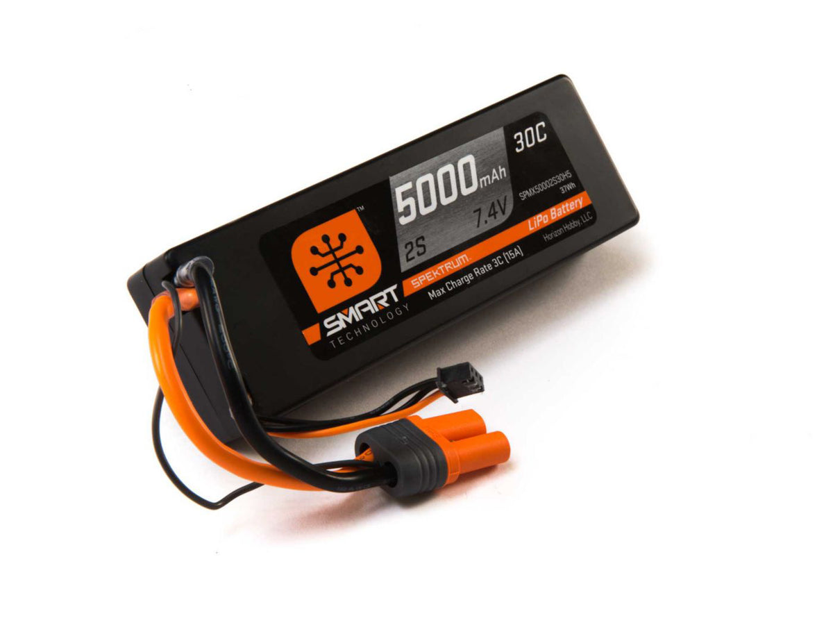 5000mah 2S 7.4V Smart LiPo 30C; Hardcase, IC5