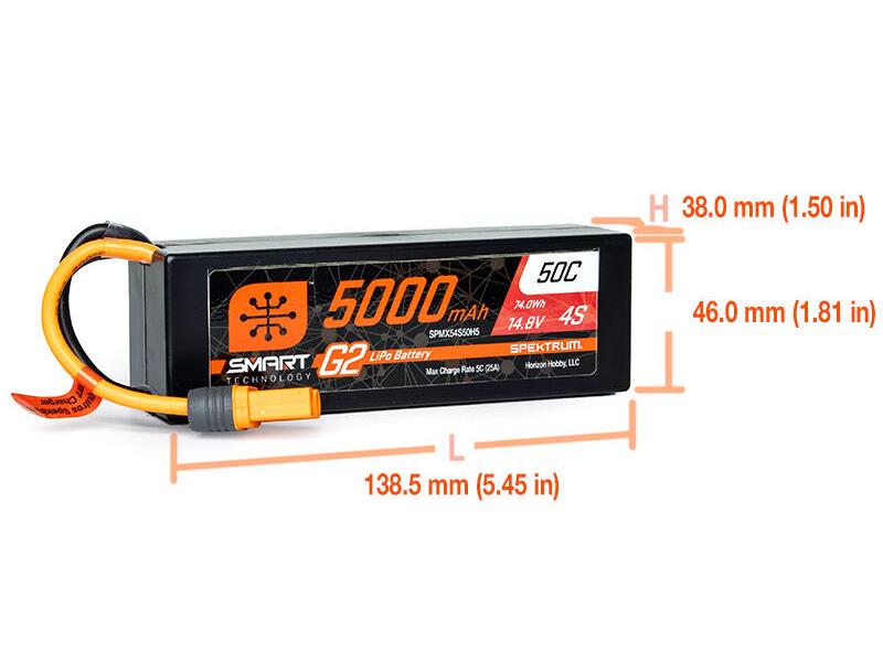 5000mAh 4S 14.8V SMART G2 50C IC5