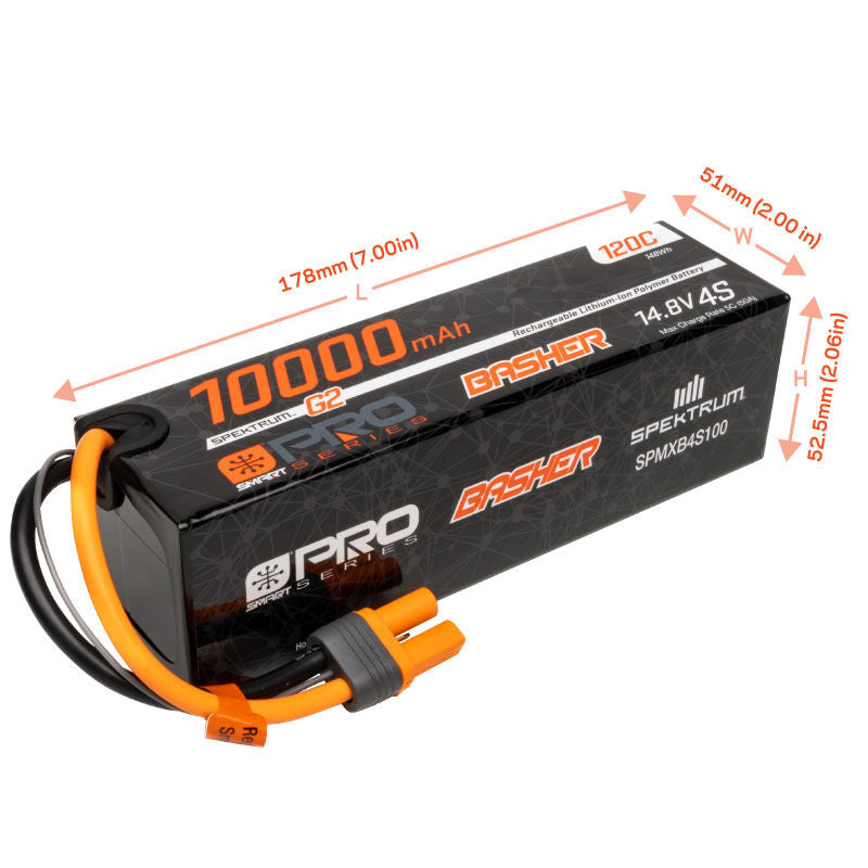 14.8V 10000mAh 4S 120C Smart G2 Pro Basher LiPo: IC5