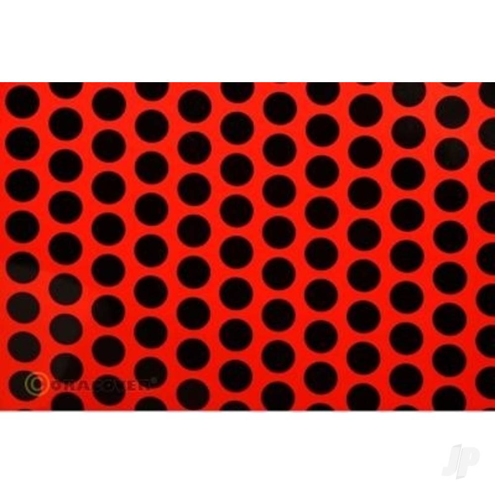 Oracover 2m ORACOVER Fun-1 Polkadots, Red + Black (60cm width) ORA41-021-071-002