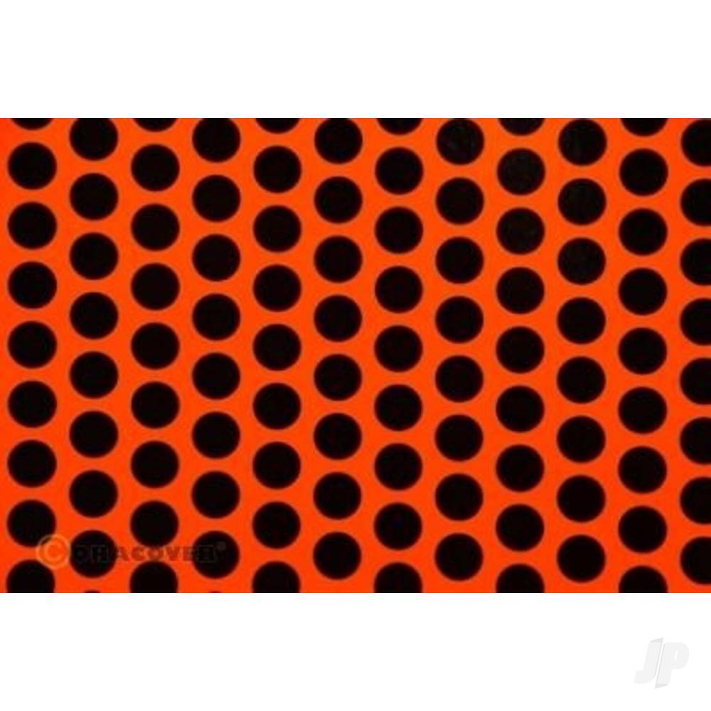 Oracover 2m ORACOVER Fun-1 Polkadots, Orange + Black (60cm width) ORA41-064-071-002