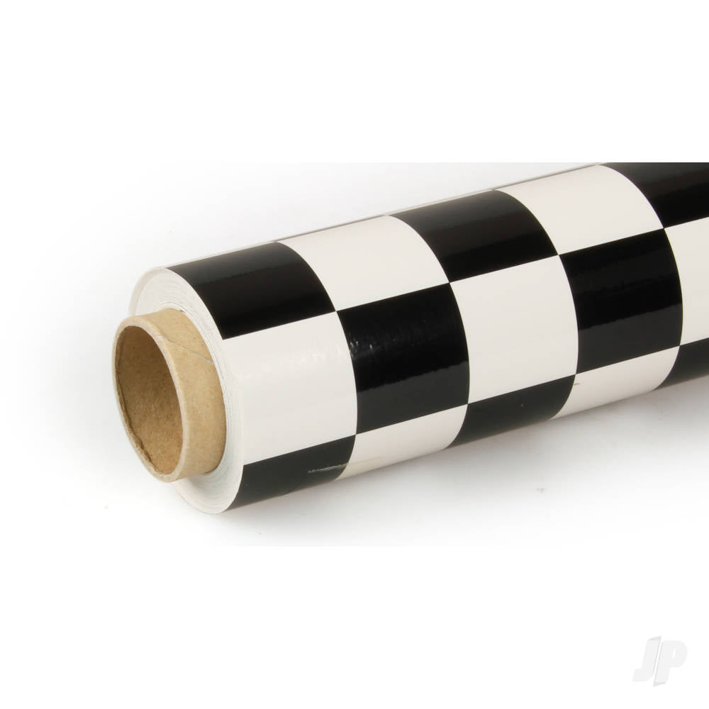 Oracover 10m ORACOVER Fun-3 Medium Chequered, White + Black (60cm width) ORA43-010-071-010