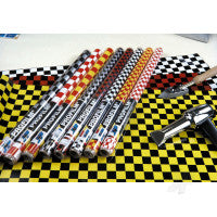 Oracover 2m ORACOVER Fun-3 Medium Chequered, Cadmium Yellow + Red (60cm wi - ORA43-033-023-002 Main