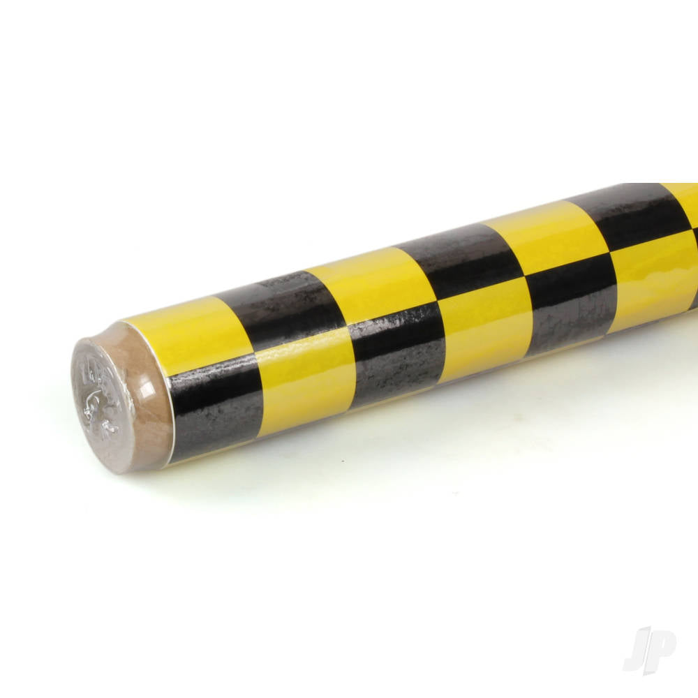 Oracover 2m ORACOVER Fun-3 Medium Chequered, Cadmium Yellow + Black (60cm width) ORA43-033-071-002